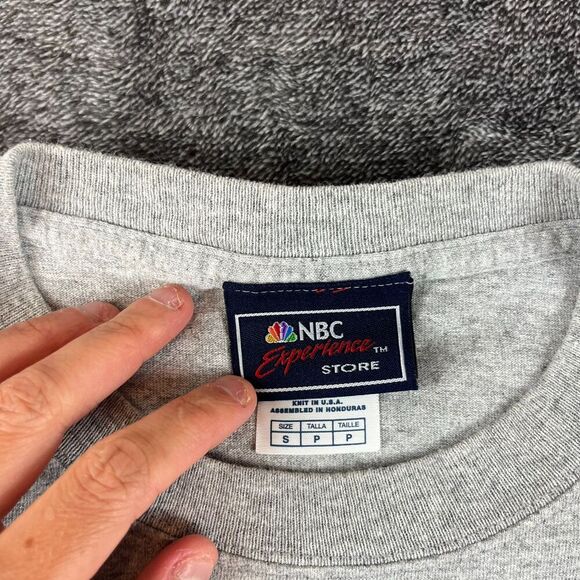Vtg NBC Experience Friends Promo Embroidered T-Shirt Made In USA S Gray - Picture 3 of 10